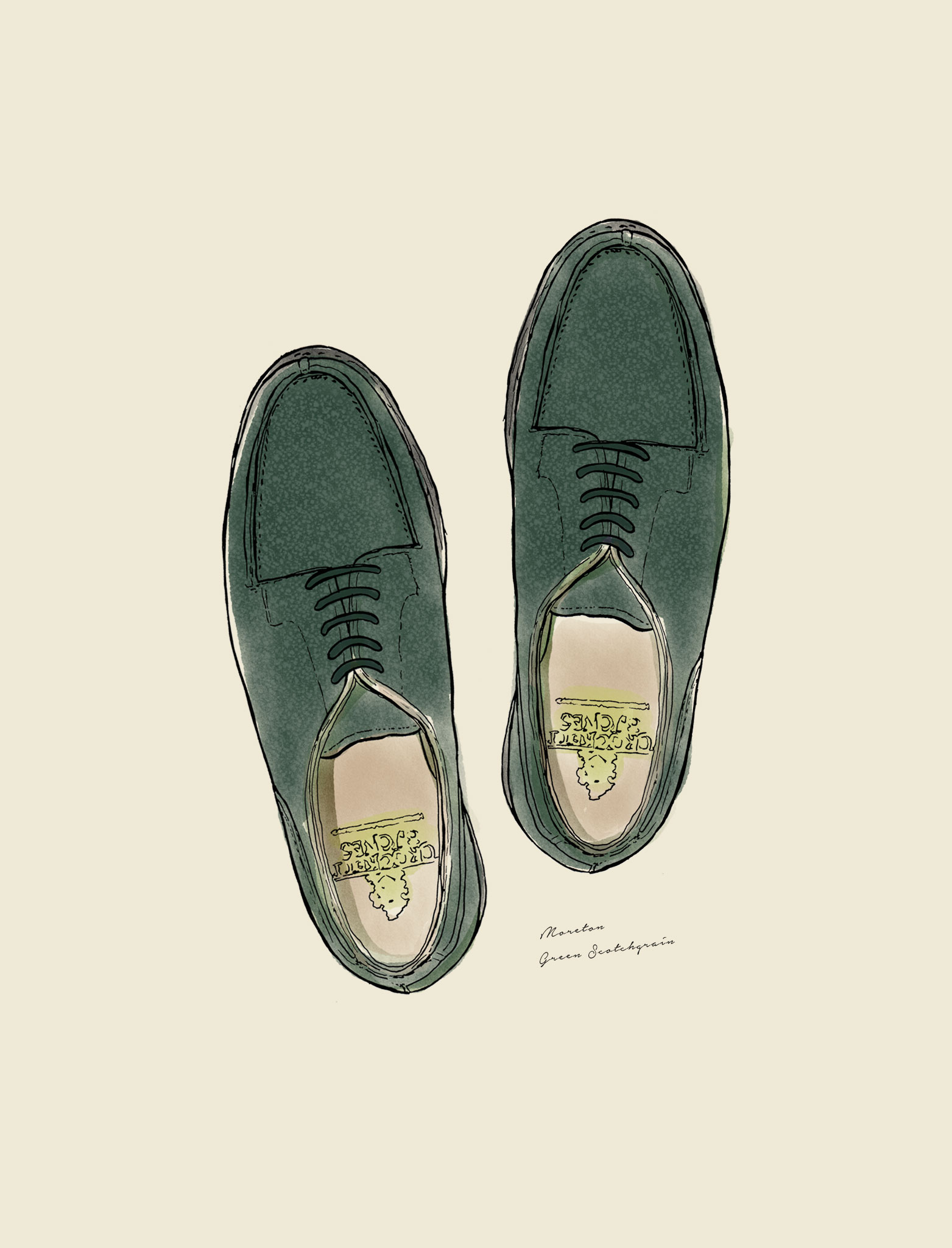 Crockett&Jones クロケット＆ジョーンズ DARK GREEN SCOTCH GRAIN 