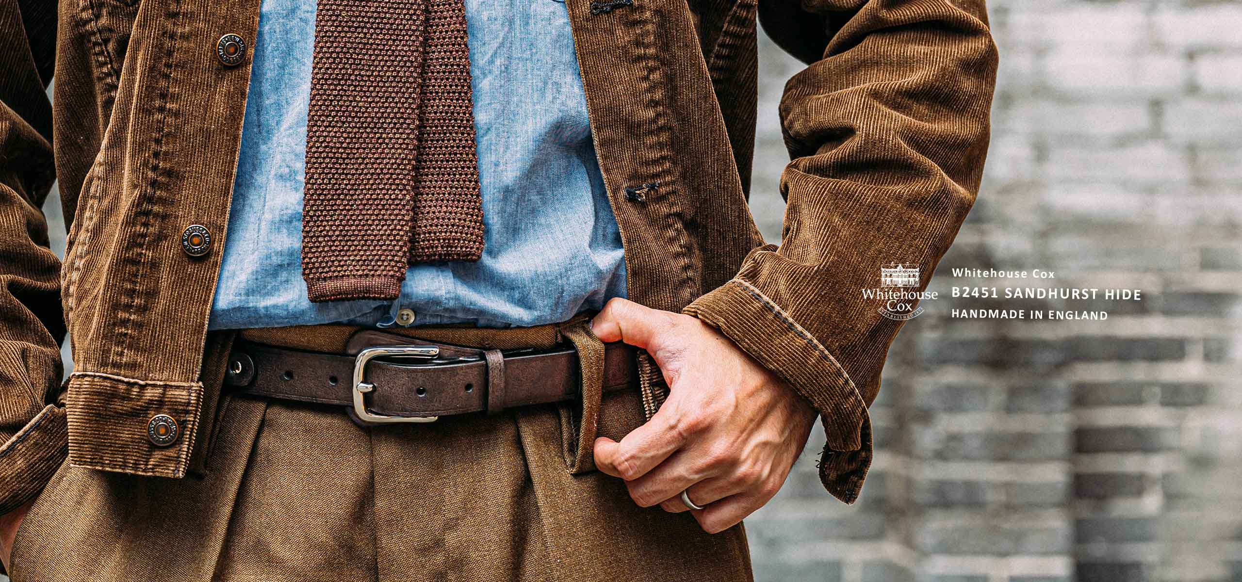 ホワイトハウスコックス B2451 SANDHURST HIDE BELT