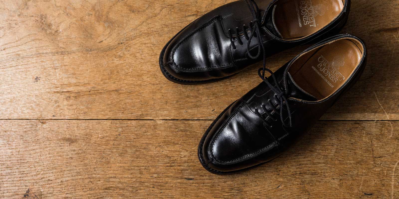 クロケットアンドジョーンズ CROCKETT&JONES MORETON Uチップ ドレスシューズ ブラック【サイズ8E】【メンズ】